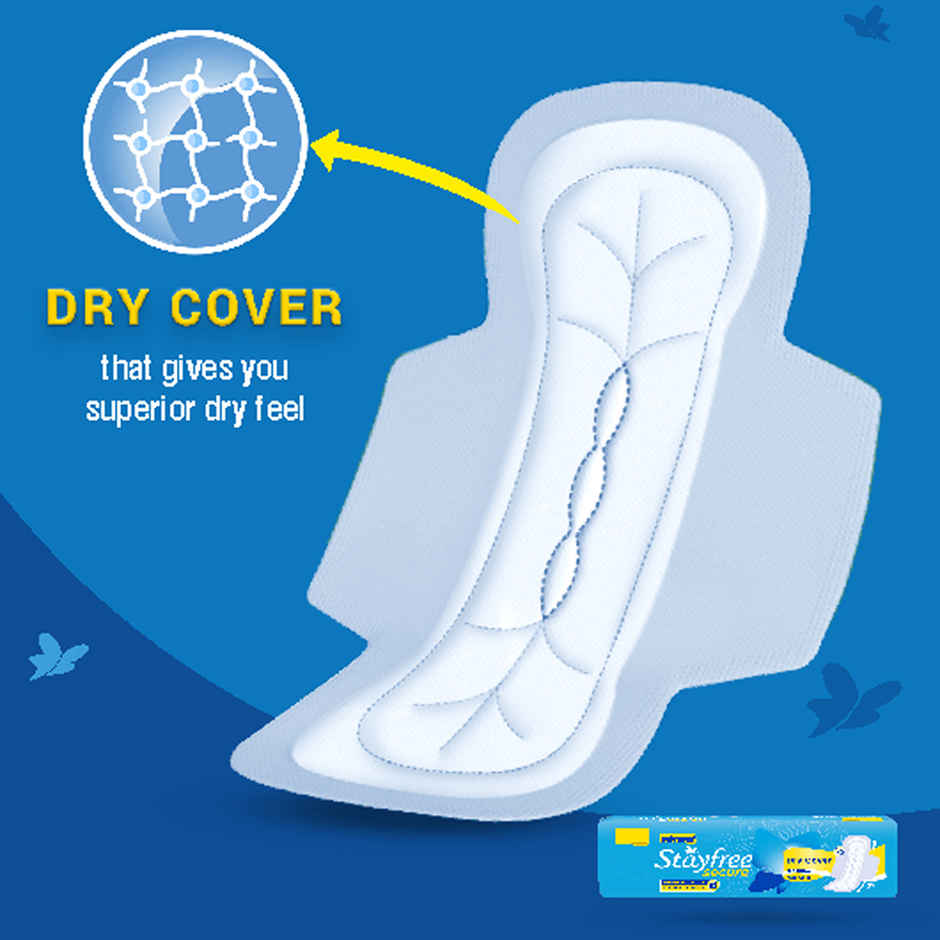 Stayfree Secure Regular Sanitary Pads | Regular | 6 pcs