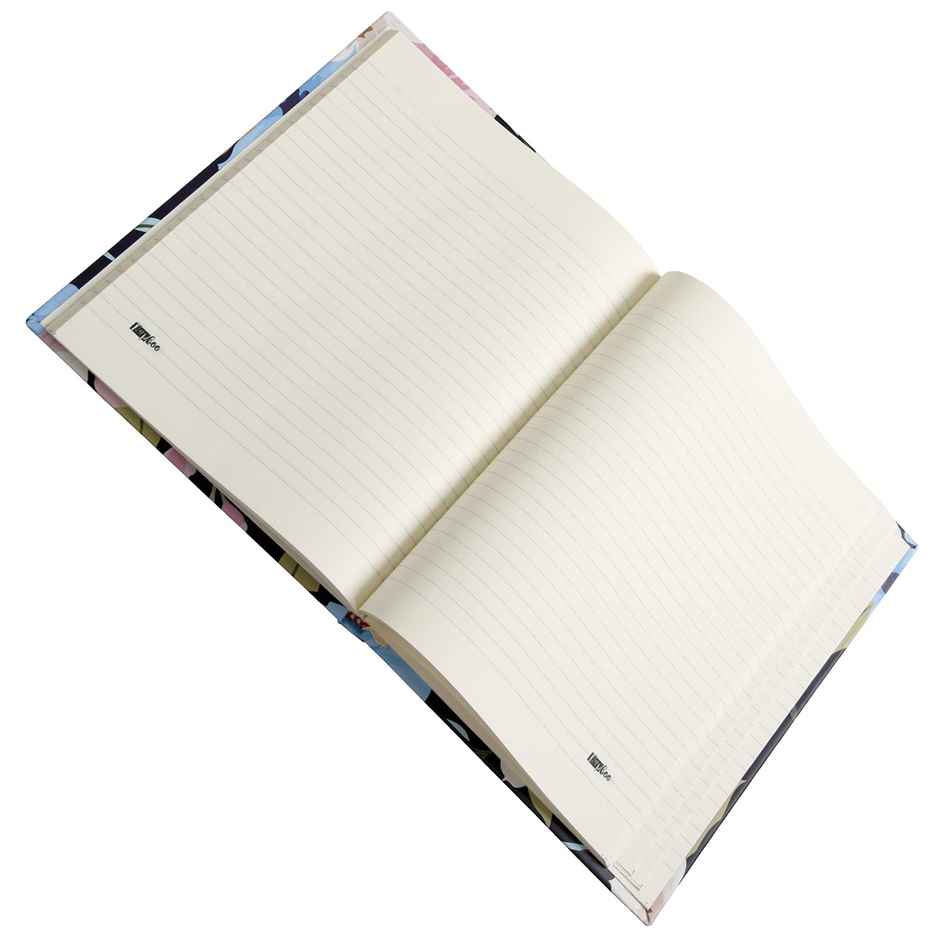 Papboo Hardboundnotebook Diary, (22 X 17.5 Cm, 80 Gsm, 140 Single Ruled Pages - Floral