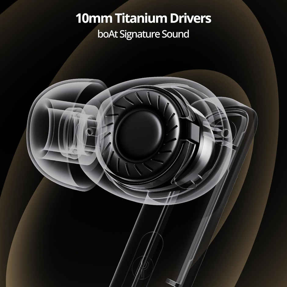 boAt Airdopes 800 TWS Earbuds, Dolby Audio, Adaptive EQ by Mimi, 4Mics AI ENx, App Support, Fast Charge, IPX5, v5.3 Bluetooth TWS in Ear Earbuds Wireless Earphones with mic - Interstellar White