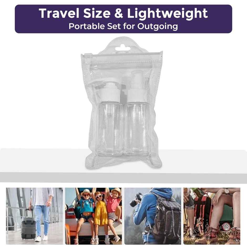 Travel Bottles Kit | Portable Refillable Toiletry Containers Set | Pack of 2