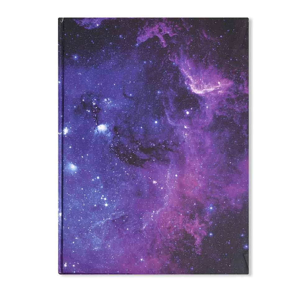 Papboo Hardboundnotebook Diary, (22 X 17.5 Cm, 80 Gsm, 140 Single Ruled Pages - Galaxy