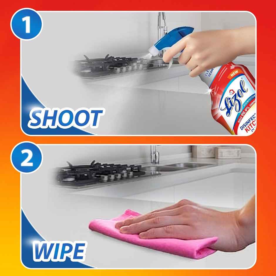 Lizol Kitchen Cleaning Spray | Cleans Stove, Chimney & Sink