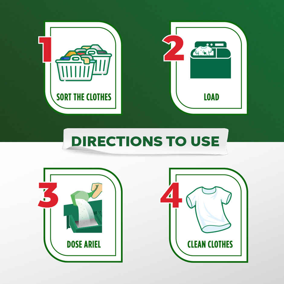 Ariel Complete Detergent Powder | Removes 100 Tough Stains in 1 wash