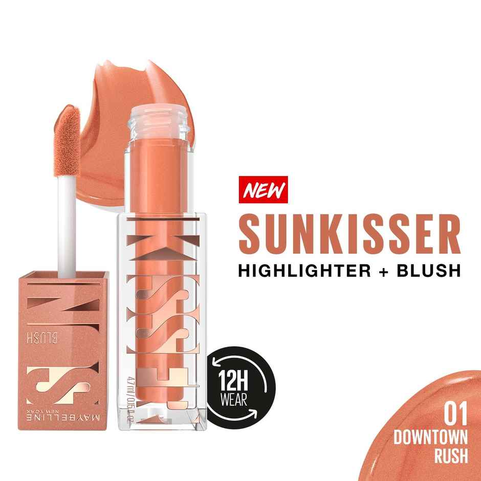 Maybelline New York Sunkisser Glow Blush | All Over Glow Booster | Downtown Rush