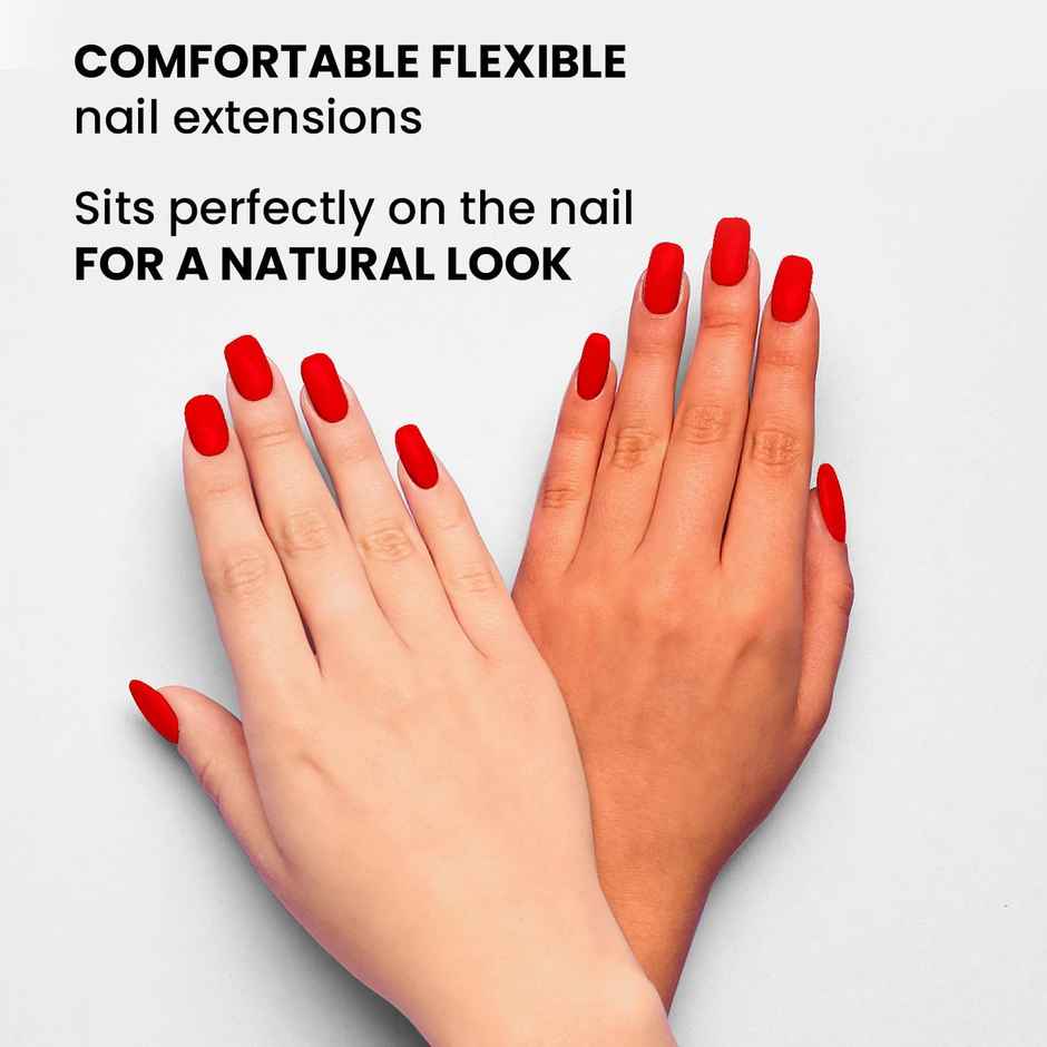 Faces Canada Ultime Pro Splash Instant Manicure | Paprika | Press On Nail Extensions | 16 PCS