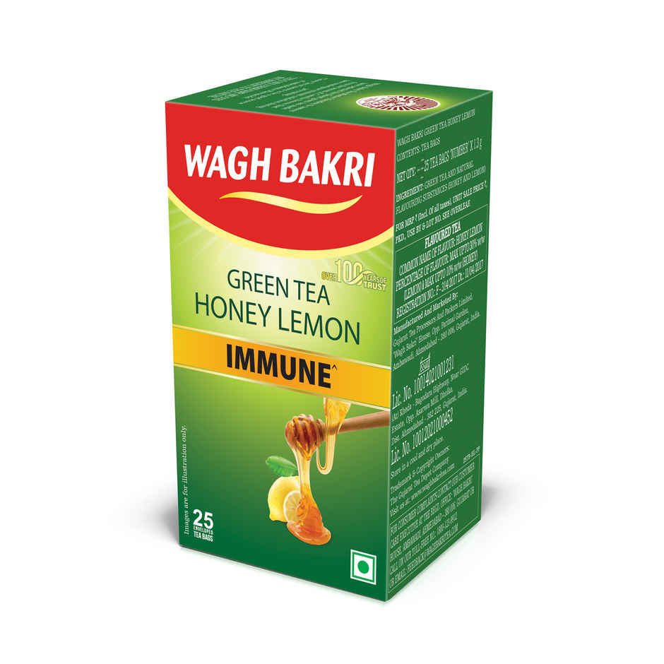 Wagh Bakri Honey and Lemon Green Tea Bags