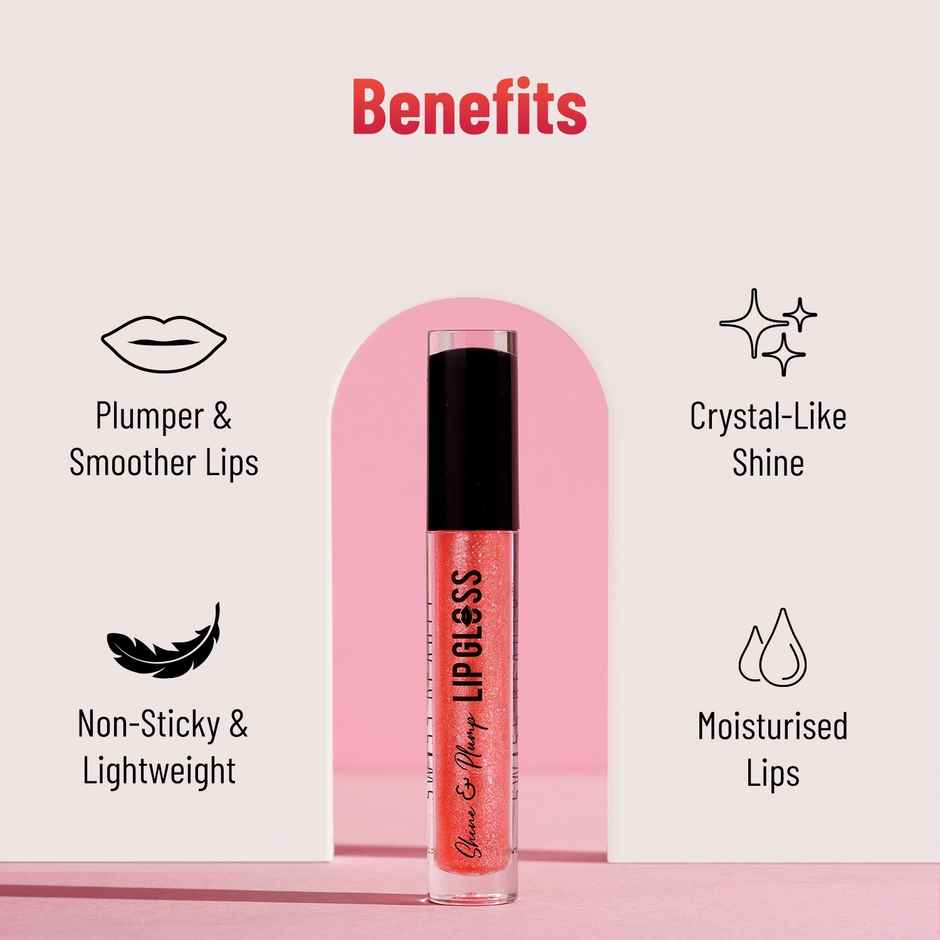 Swiss Beauty Shine & Plump Lip Gloss | 3 Peach