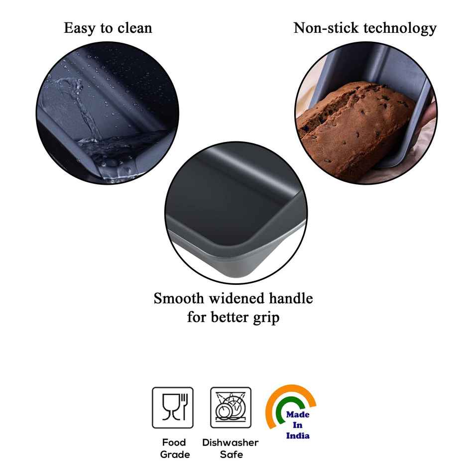 Hazel Aluminium Bread Mould For Baking, 26X13X6 Cm, Microwave & Oven Safe