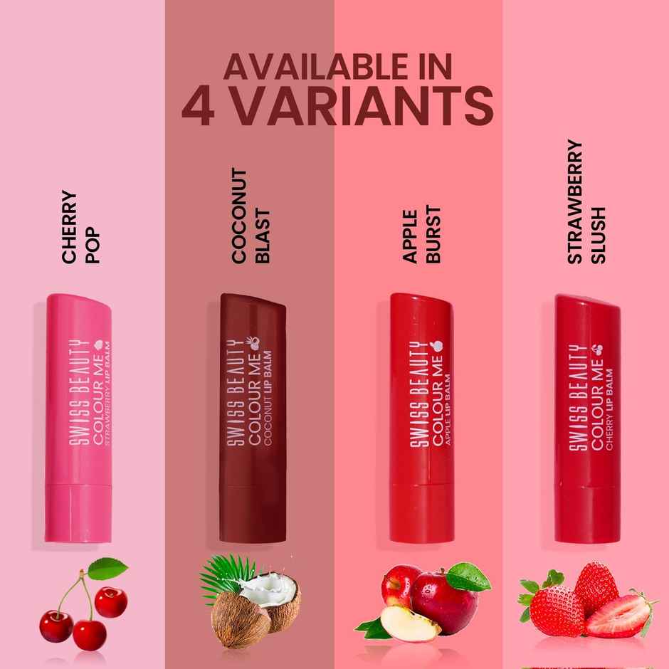 Swiss Beauty Colour Me Tinted Lip Balm - Cherry Pop