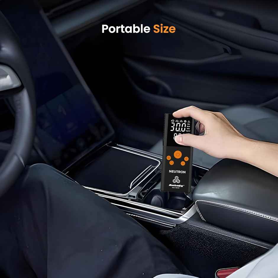 Autofy Neutron Cordless Tyre Inflator Rechargeable No Fuel Use - 4500Mah Powerbank