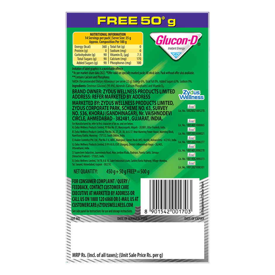 Glucon-D Regular with 3 Benefits of Energy, Recovery, and Immunity