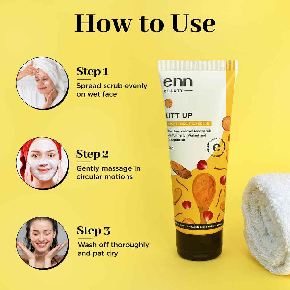 Enn Beauty Litt Up Ubtan Skin Brightening Face Scrub