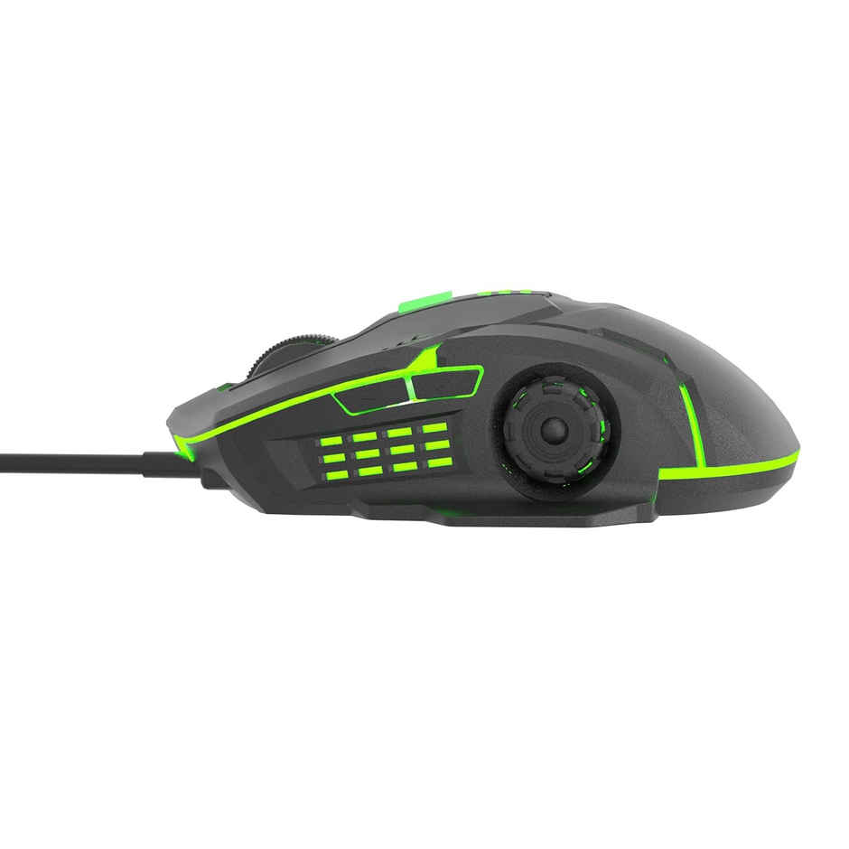 Intex Nova Gaming Wired Mouse | 4 DPI Shift with Max 3200 DPI | RGB Light | 1 Million Button & Smooth Scrolling | 1.4m Plug & Play Cable | Ergonomic Mouse for Win/iOS/Android - Black