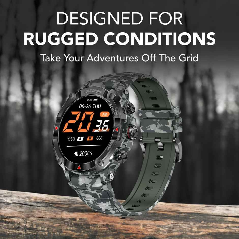 Cultsport Cult.Sport Ranger Xr, 1.43 Inch AMOLED Smartwatch,Camo Green