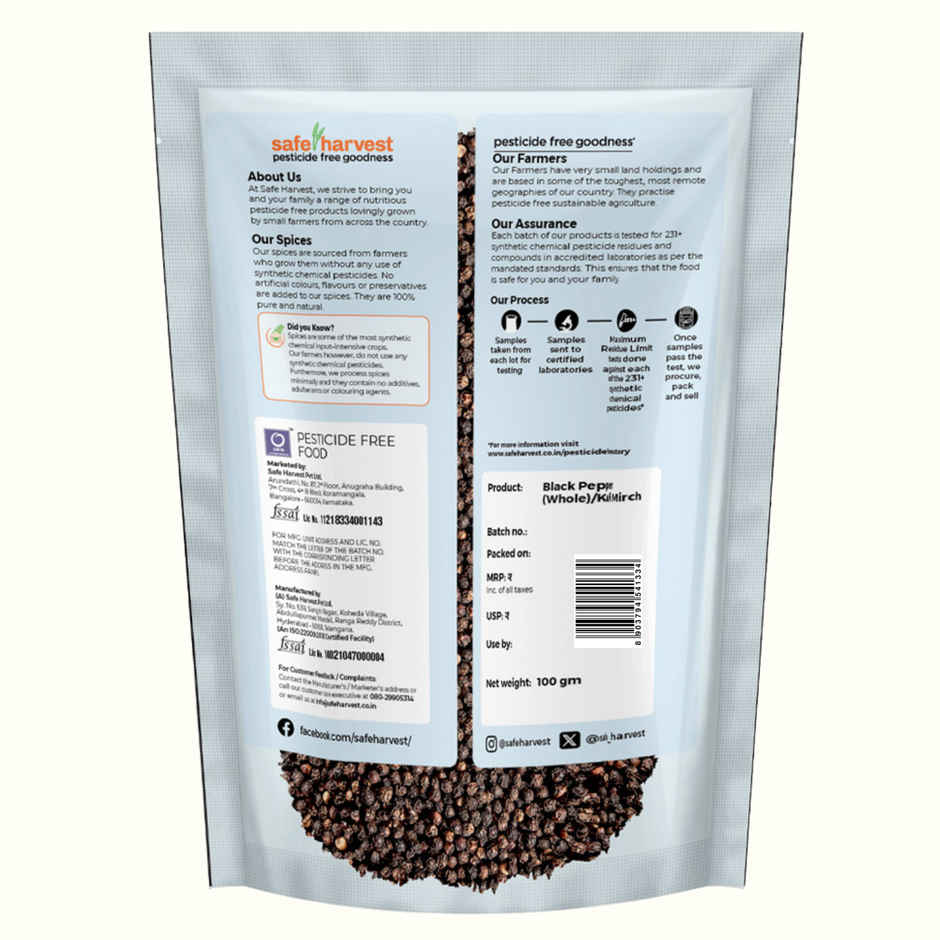 Safe Harvest Pesticide-Free Black Pepper