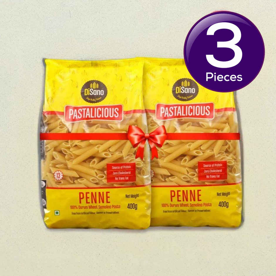 Disano Penne Pasta, 100% Durum Wheat, No Maida Combo