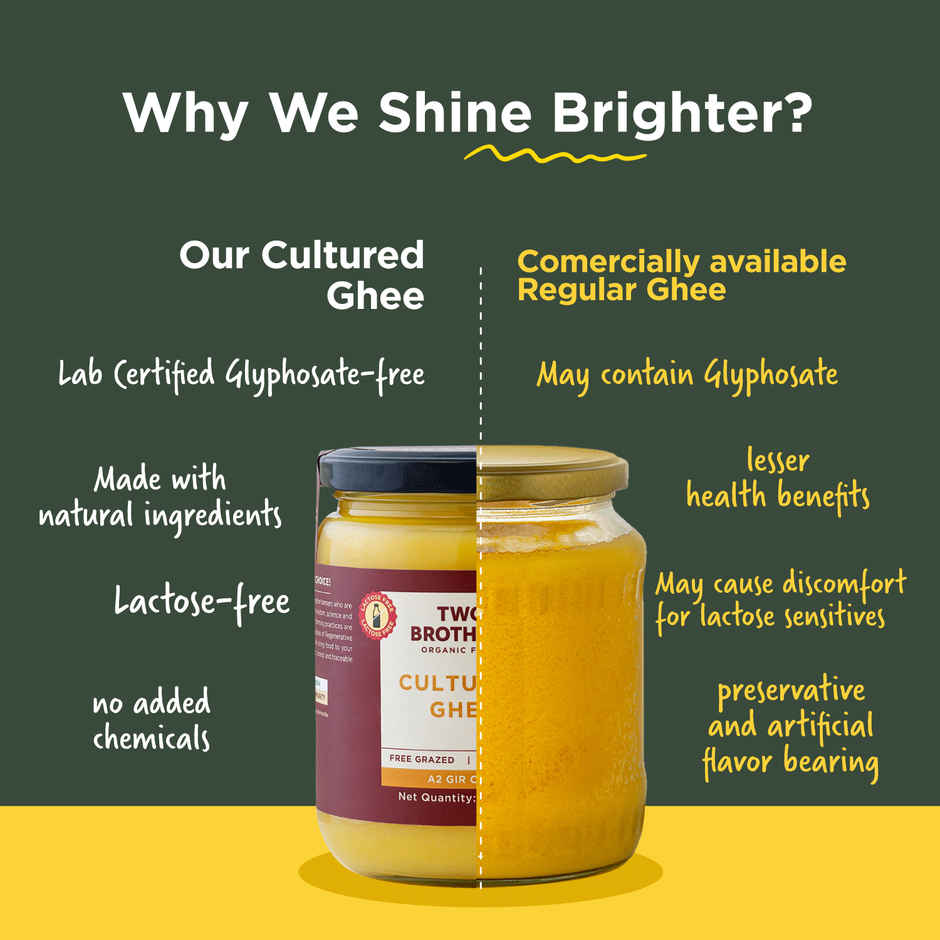 Two Brothers A2 Cow Cultured Ghee Desi Gir Cow | Jar