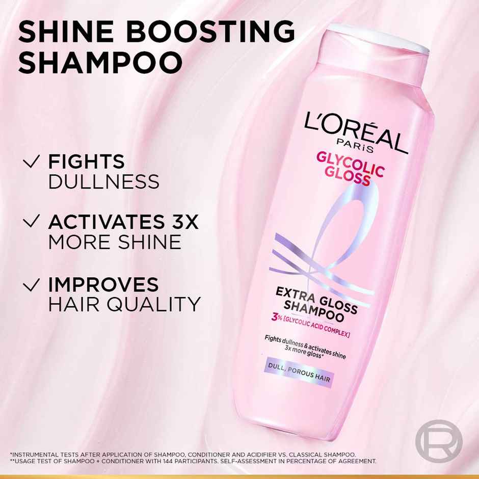 L'Oreal Paris Glycolic Gloss Shampoo | Glycolic Acid for dull hair