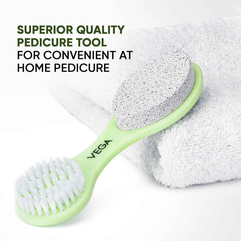 VEGA 3 In 1 Pedicure Brush Kit Tool For Cleanse Scrub & File Dead Skin | Pd-20