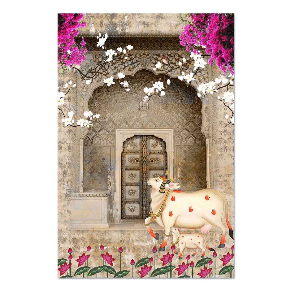 Paper Plane Design Indian Ethnic Traditional Wall Poster | Size 12 x 18 Inch | D92