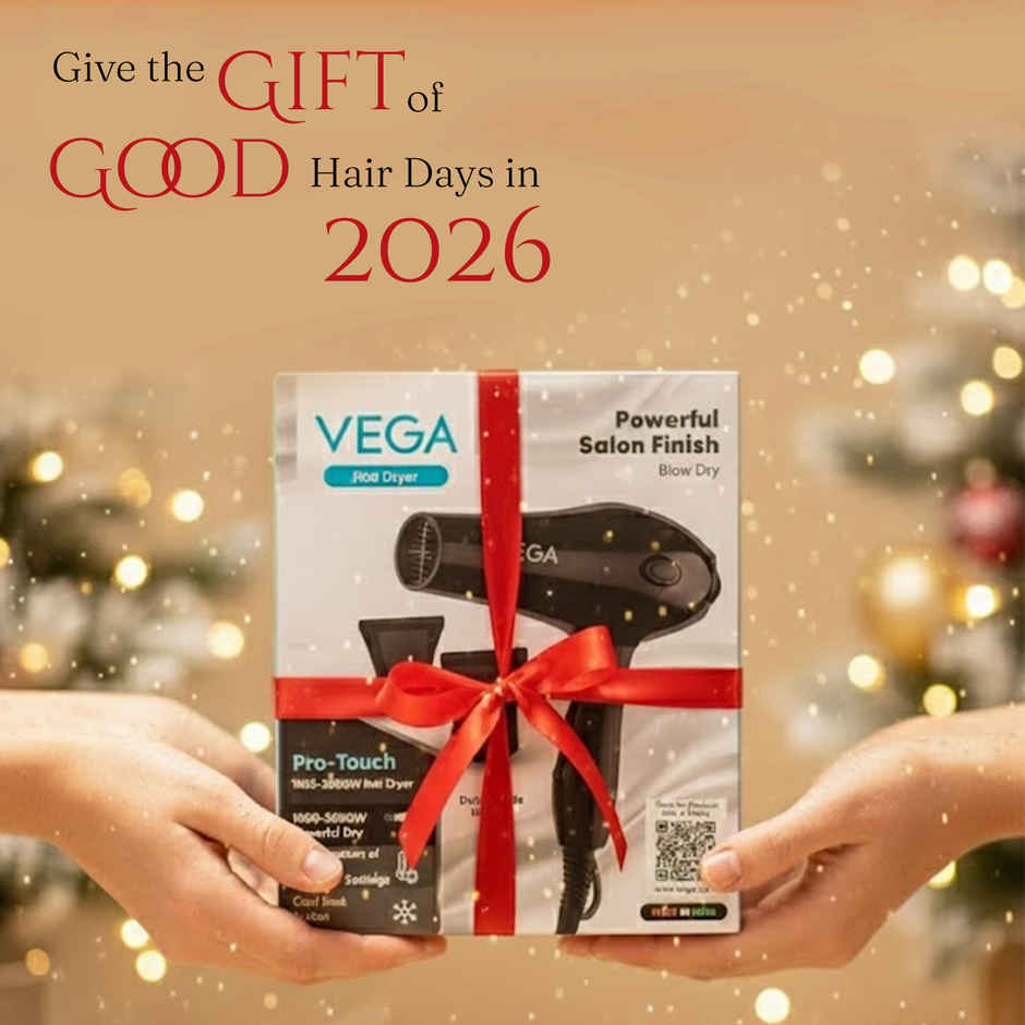 VEGA Pro Touch 2000W Professional Hair Dryer With Cool Shot (Vhdp-02), Black