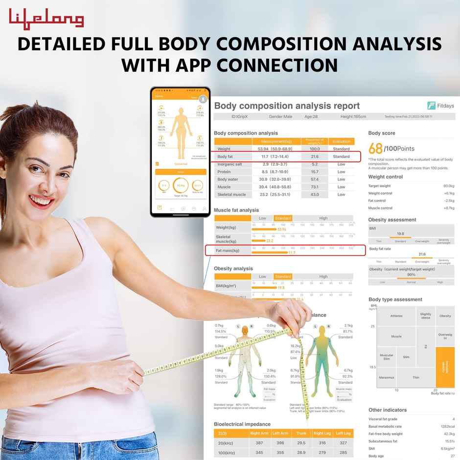 Lifelong Digital Weight Machine - Body Composition Scale