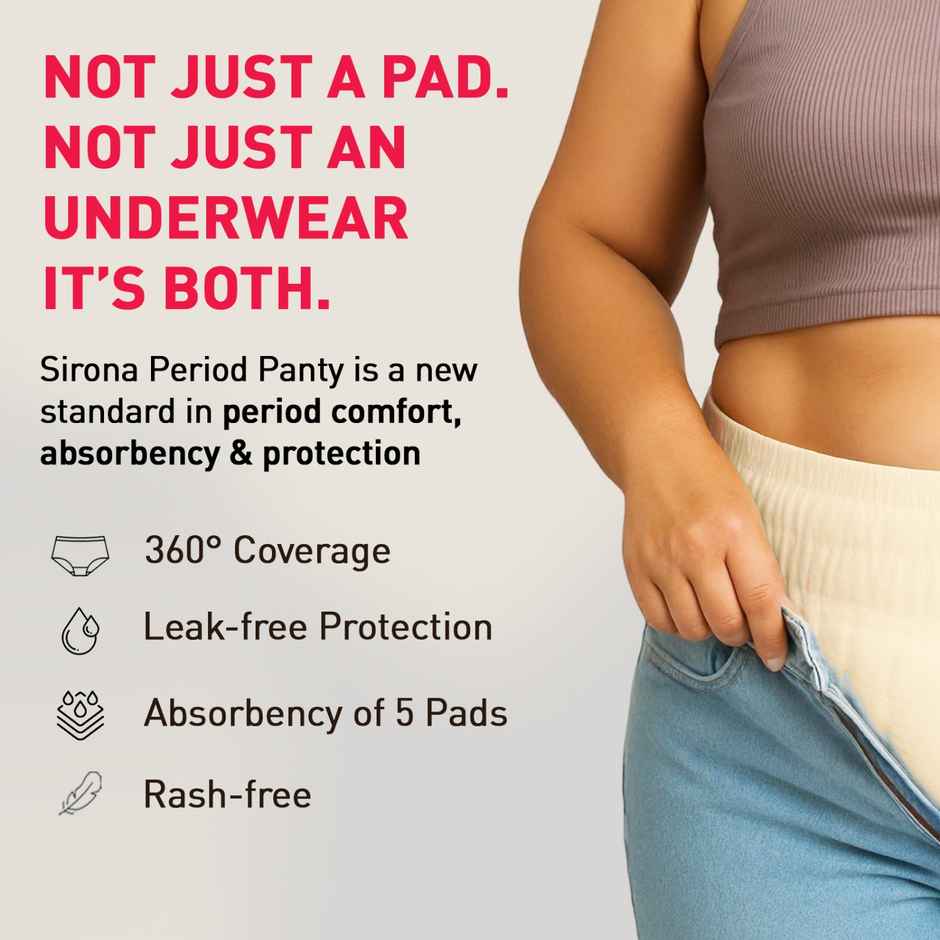 Sirona Comfy Disposable Period Panties L-XL | Ultra-Absorbent | Leak-proof Protection