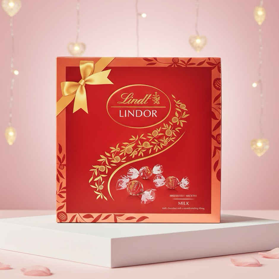 Lakme Forever Liquid Lipstick - Nude Dream | Lightweight(5.6ml) & Lindt Lindor Gift Box Milk(100gms) Combo