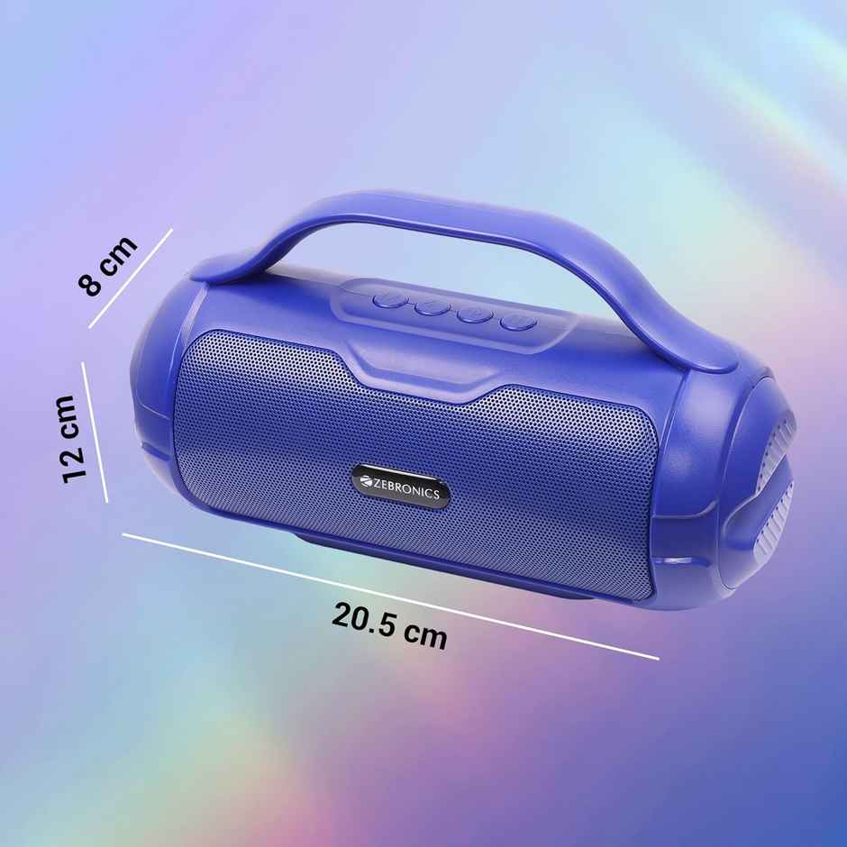 Zebronics Sound Feast 40 BT Speaker | 8W | Upto 16h Playback | Deep Bass | Call Function | Blue