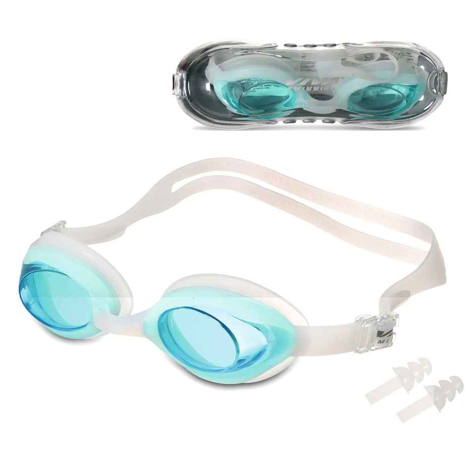 Vector X Viva Swimming EXPLORER One Piece Silicone Mirror Goggle with Double Strap Case Packing