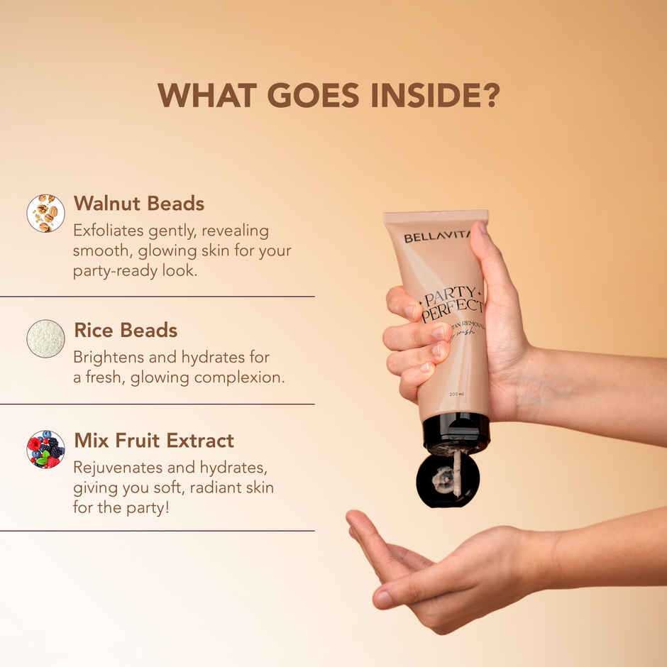 BELLAVITA Party Perfect 2-in-1 Body Wash| Instant Tan Removal | Instant Brightening