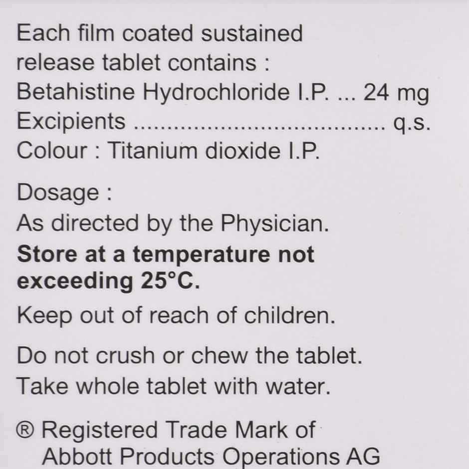 Vertin OD 24mg Tablet SR