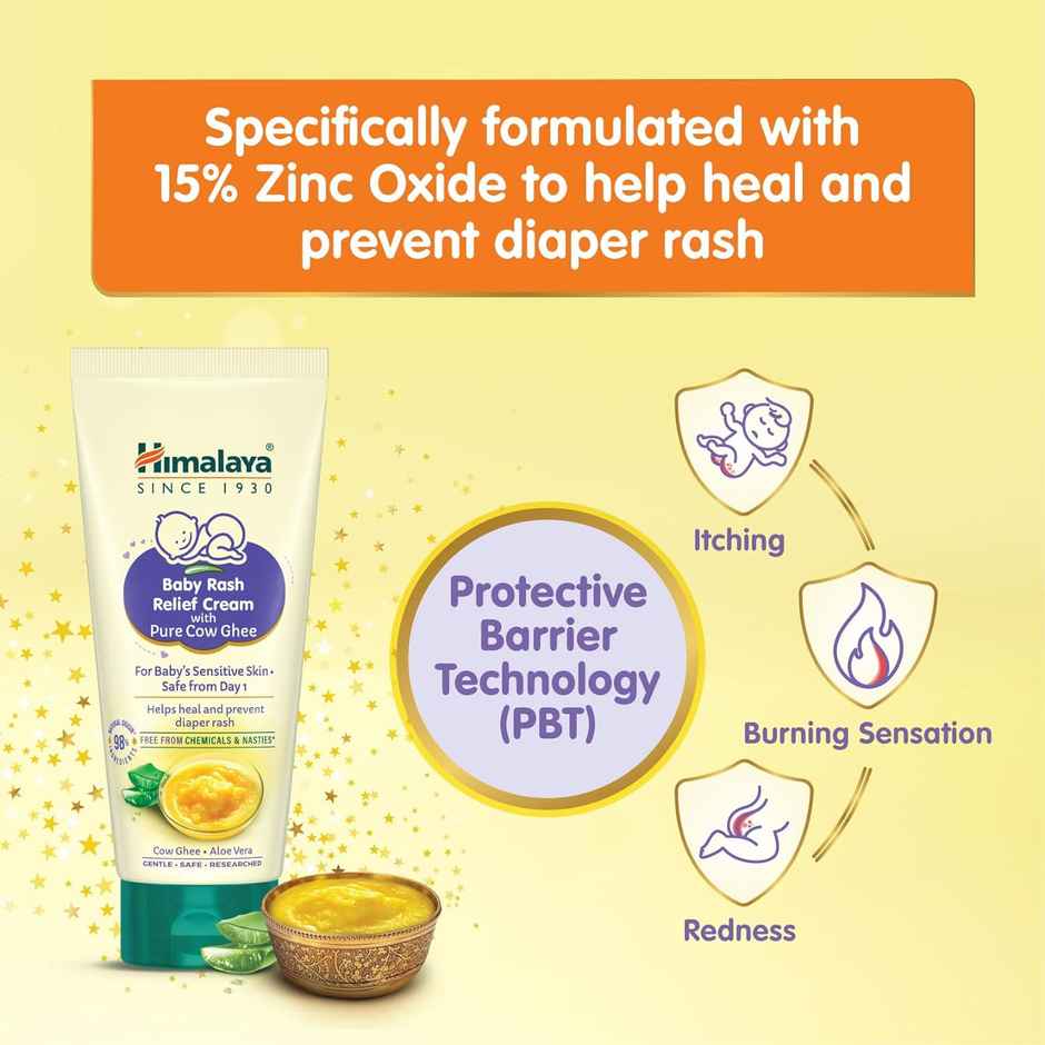 Himalaya Baby Rash Relief Cream With Pure Cow Ghee & Ph 5.5