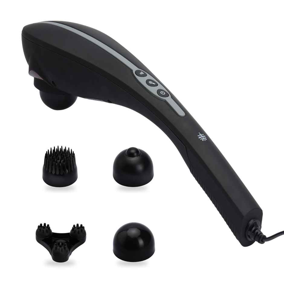Cult Flex Plus Corded Electric Handheld Full Body Massager, 4 Changeable Heads, Adjustable Speeds