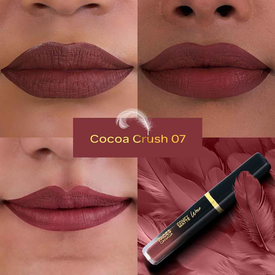 FACES CANADA Comfy Matte Wow Liquid Lipstick - The Bold Edit | Cocoa Crush 07 + Maroon Maven 05