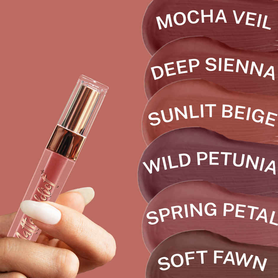 Jaquline USA Matte Addict + Liquid Lipstick, 8Hr stay,Lightweight & Transfer proof -Sunlit Beige 03