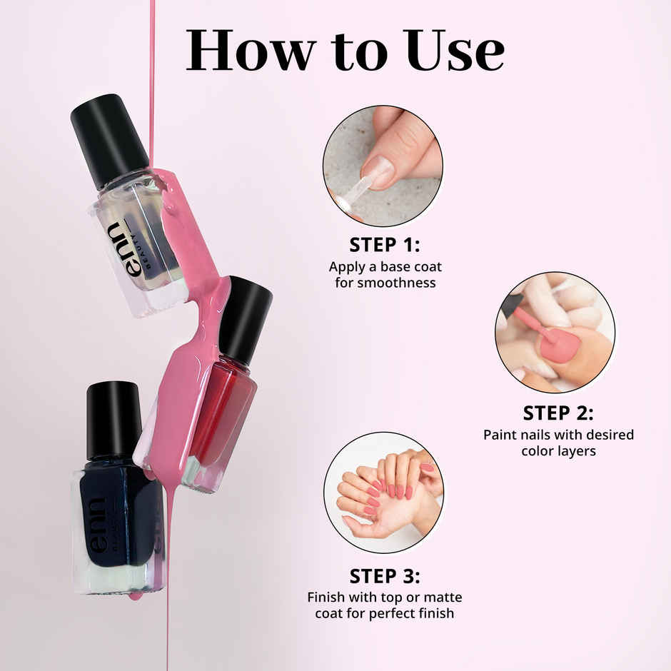 ENN Beauty Extra Shine Nail Paint Kit With Ghee | Glossy To Matte