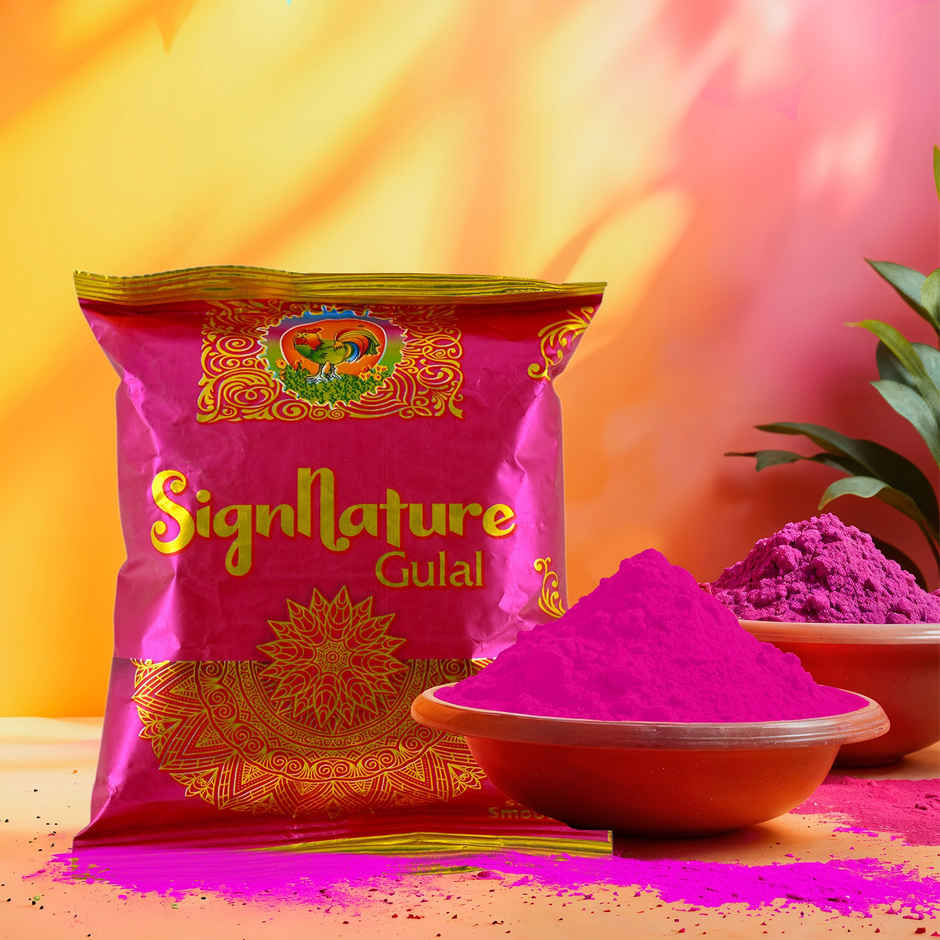 Signature Holi Gulal | Pink | 80 g | Cock