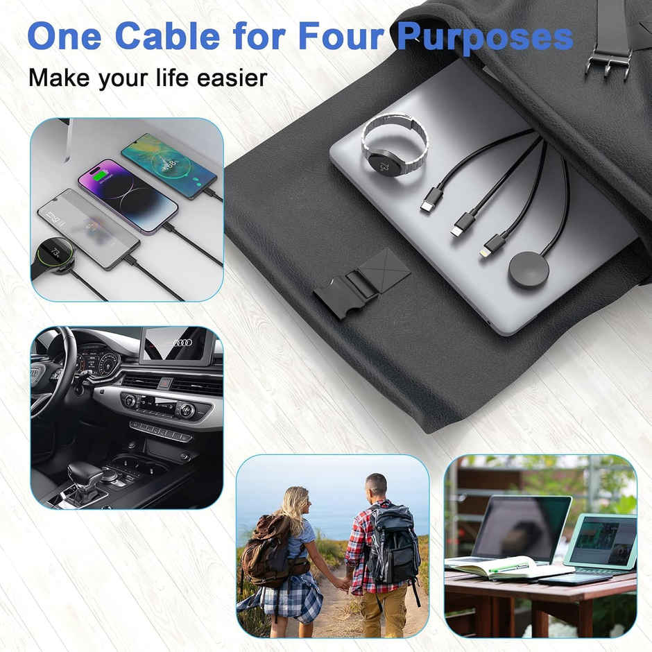 Bestor 4-in 2 USB-C Fast Charger Cable for Samsung Galaxy Watch | iPhone 6FT