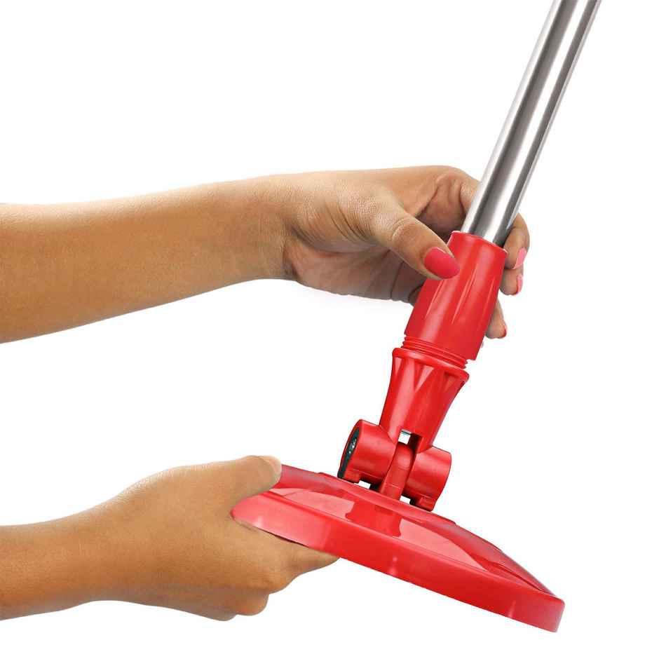 Cello Kleeno Compacto Spin Mop with 2 Refill, Red