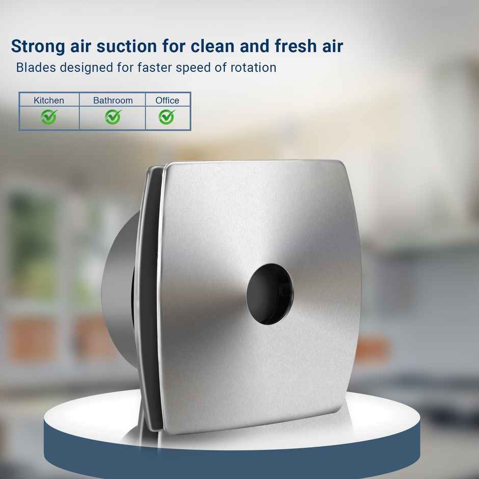 RR Signature Vento Air Exhaust Fan,150mm, Bird Guard, Anti-Rust Blades, Robust Body, Metal Finish