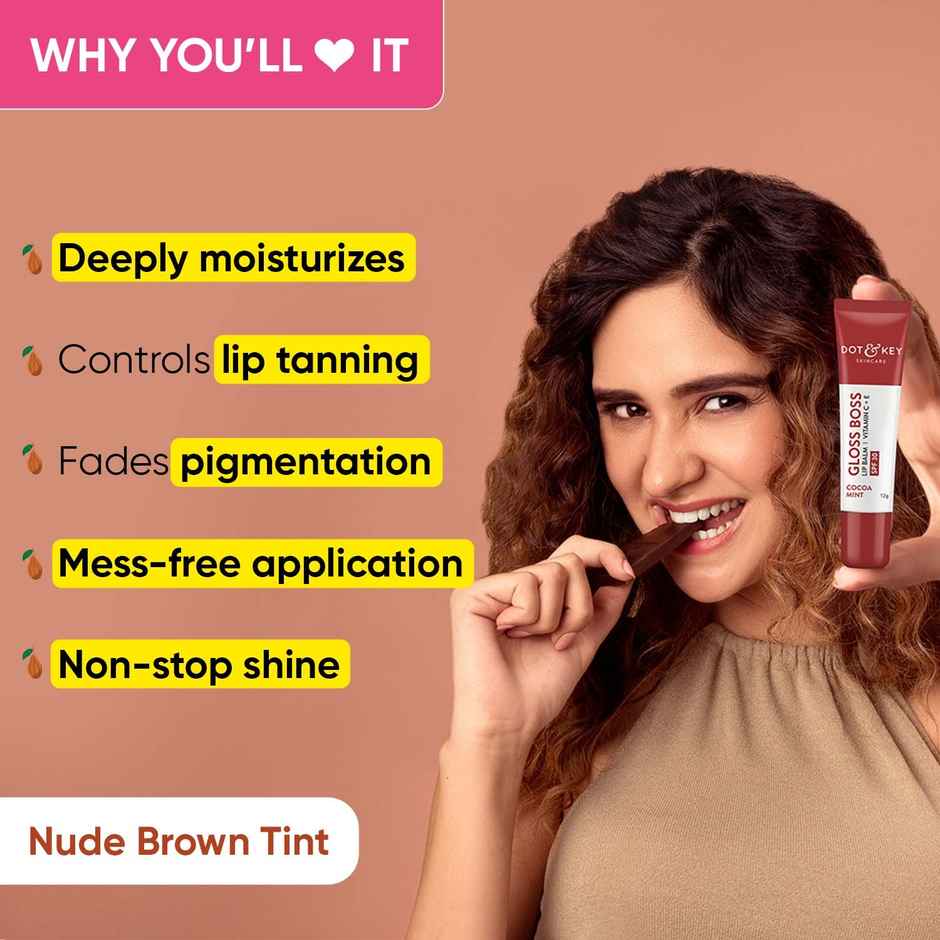 Dot & Key Gloss Boss Tinted Lip Balm SPF 30 Vitamin C + E - Cocoa Mint