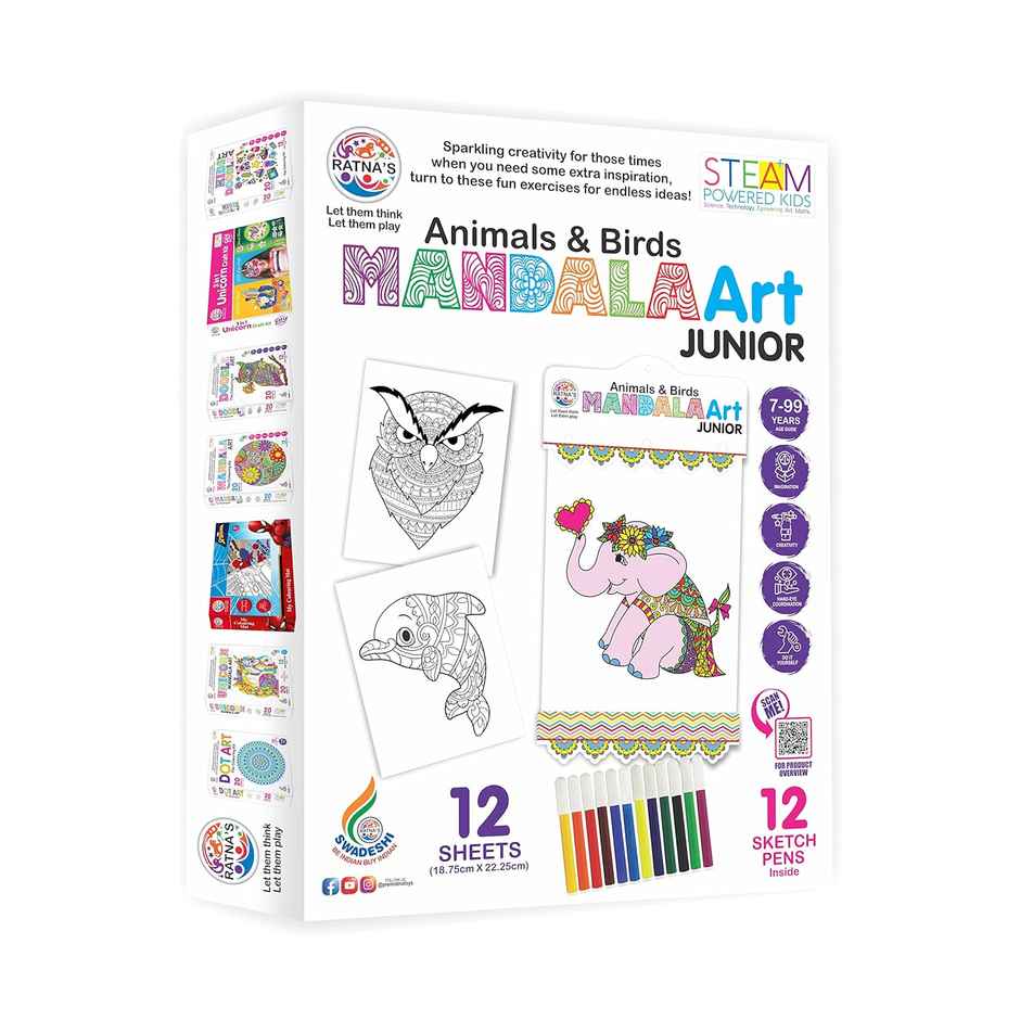 Ratna's Animals & Birds Mandala Art Jr