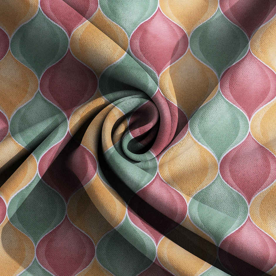 Dream Living King Size 135 Gsm Micro Geometric Bedsheet, 2 Pillow Covers | Multicolour | 94 x 87 in