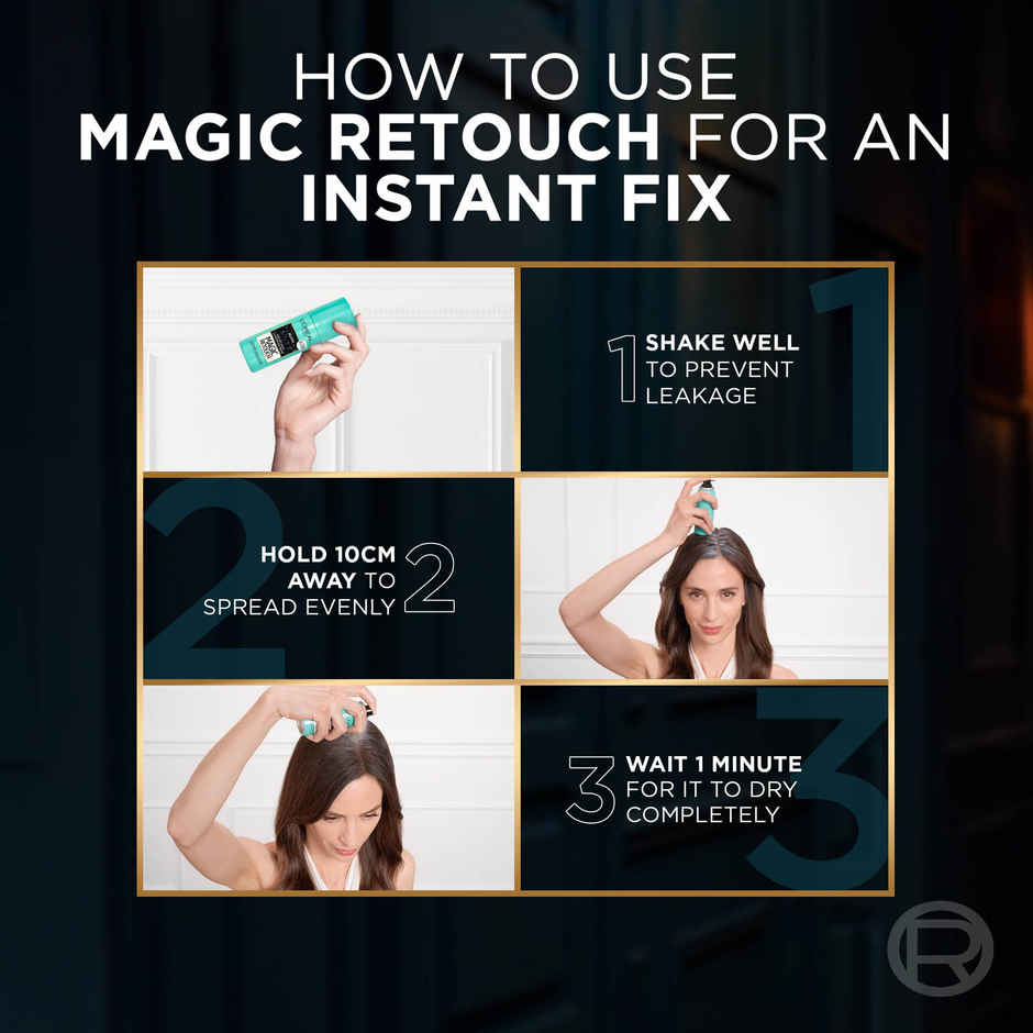 L'Oreal Paris Magic Retouch Root Touch Up Hair Colour Spray, 1 Black