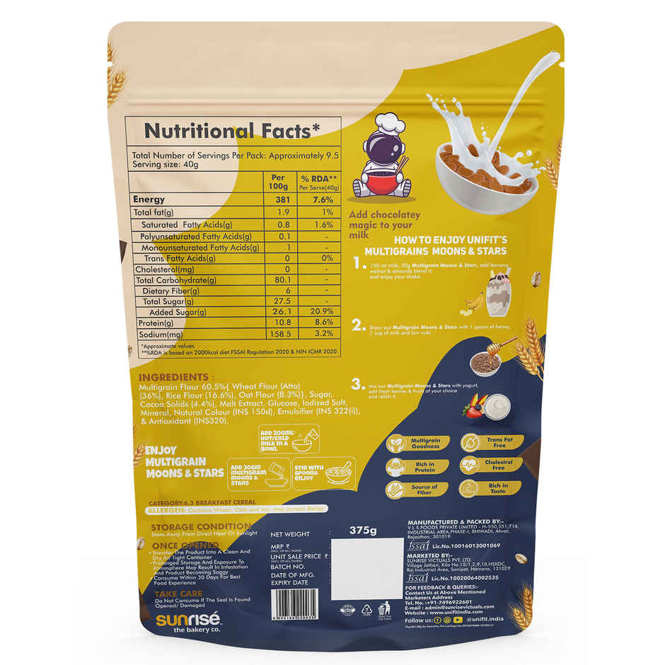 Unifit Multigrain Moons & Stars | A Fun, Crunchy & Nutritious Snack