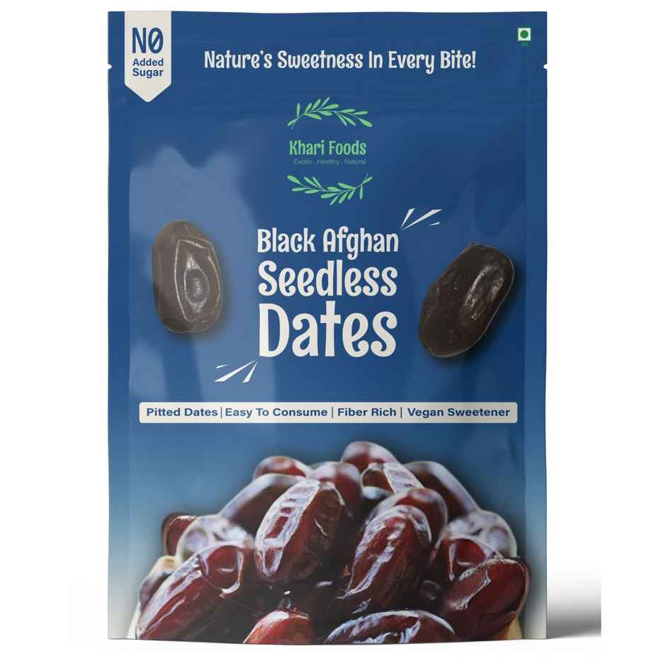 Khari Foods Black Afghan Seedless Dates / Khajur