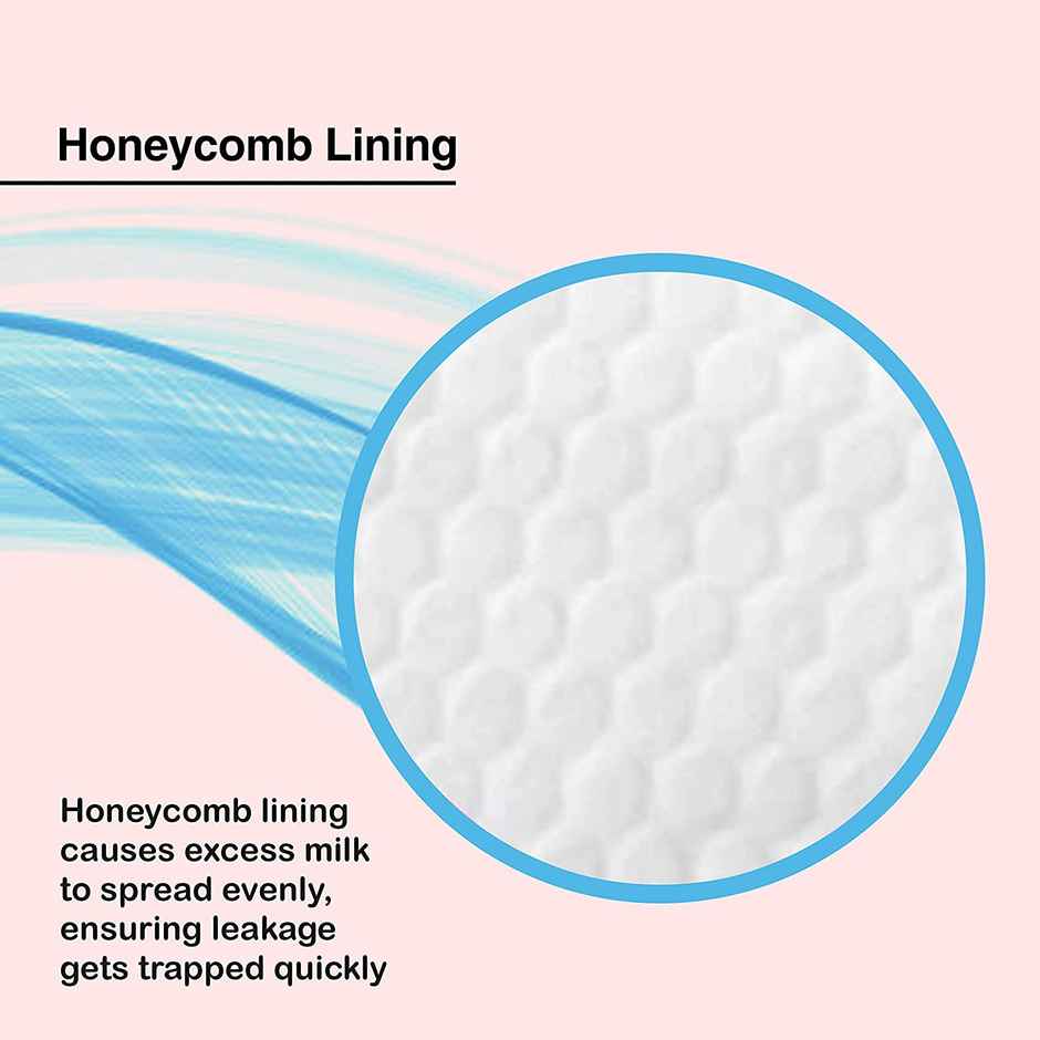Luvlap Ultra Thin Honeycomb Nursing Breast Pads, Disposable, High Absorbent & Soft, 24 pcs