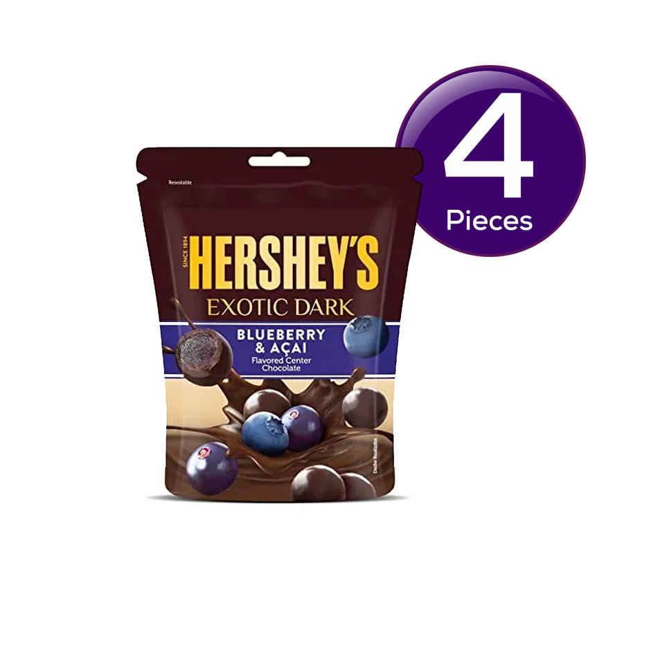 Hershey's Exotic Dark Blueberry And Acai Chocolates Share Bag Combo