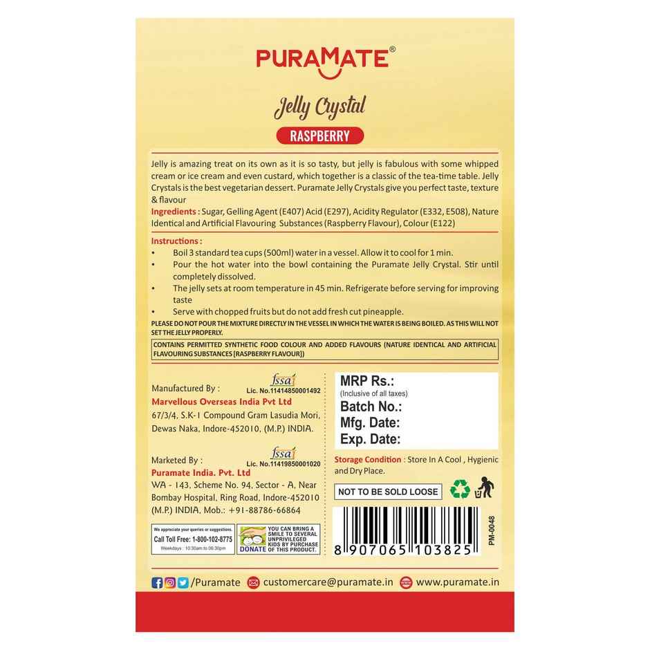 Puramate Jelly Crystal - Raspberry